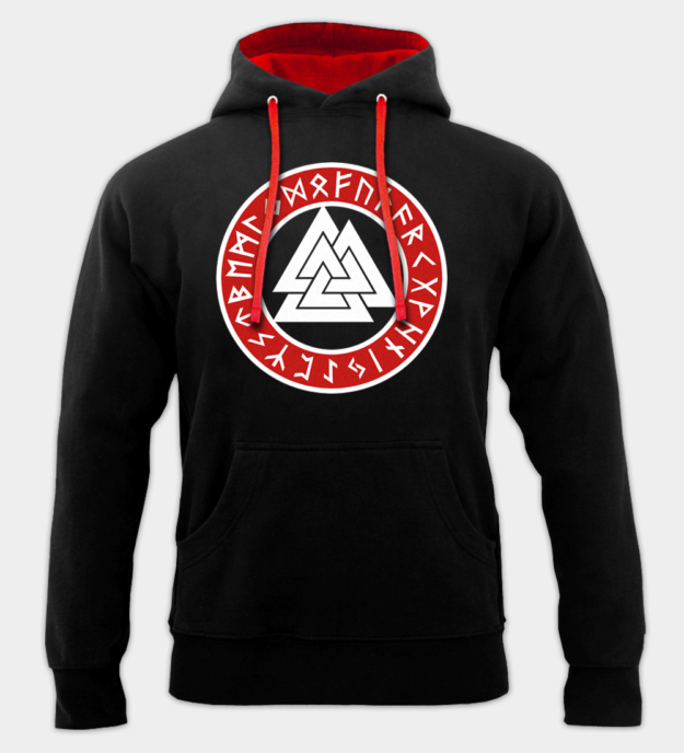 Valknut kapucnis pulóver