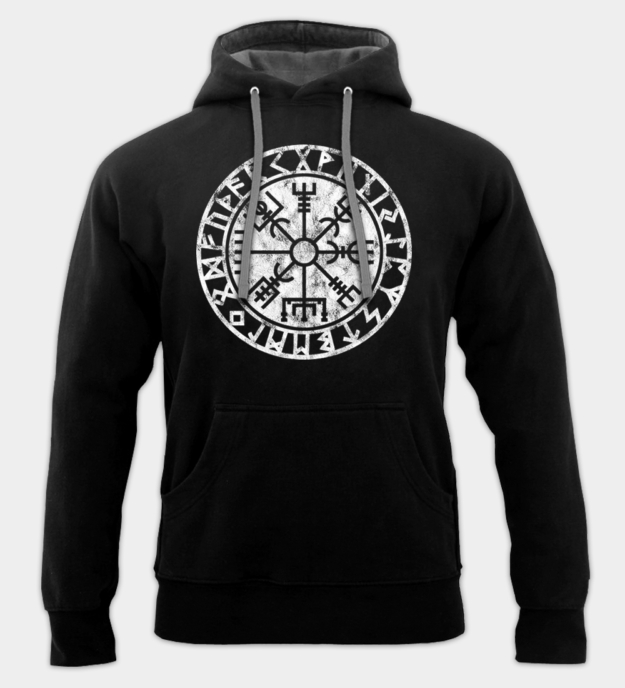 Vegvísir kapucnis pulóver