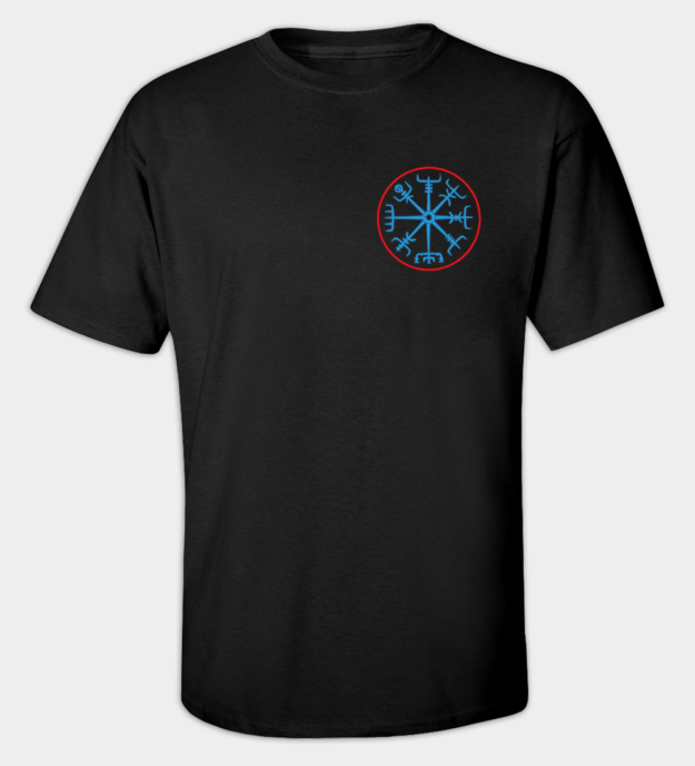 Vegvísir hímzett póló