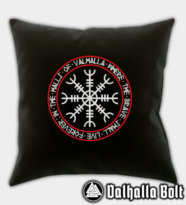 Valhalla csarnokában hímzett díszpárna