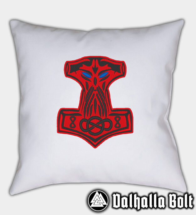 Mjolnir hímzett díszpárna