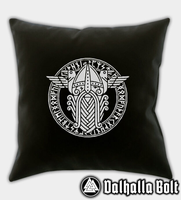 Odin / Wotan hímzett díszpárna