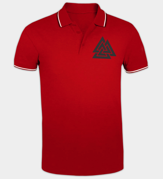 Valknut hímzett ingpóló