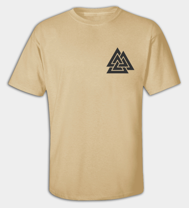 Valknut hímzett póló
