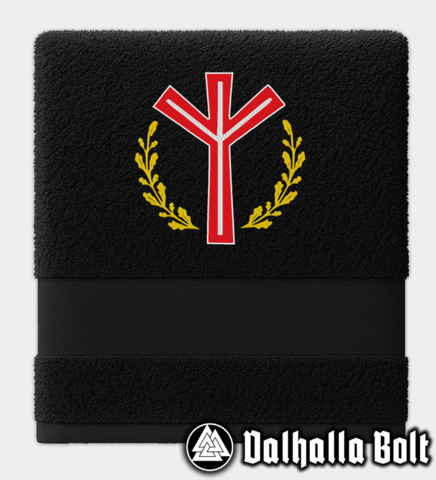 Algiz hímzett törölköző