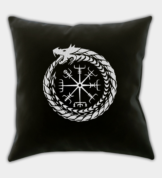 Midgard-kígyó hímzett díszpárna Midgard-kígyó hímzett díszpárna