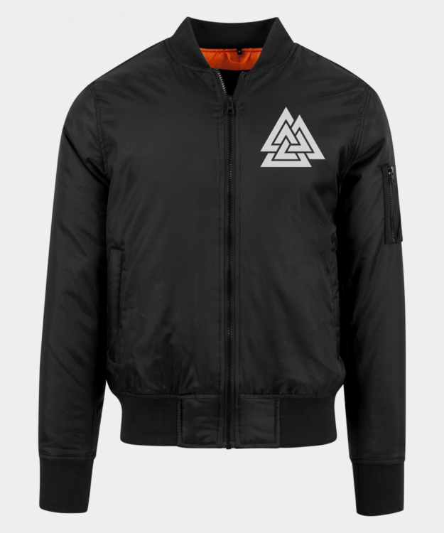 Valknut hímzett bomberdzseki
