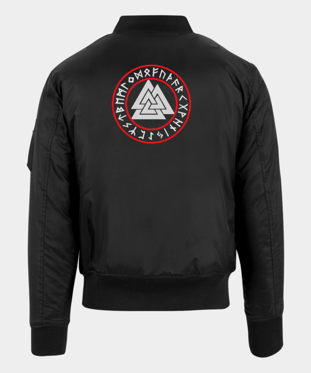 Valknut rúnakör hímzett bomberdzseki