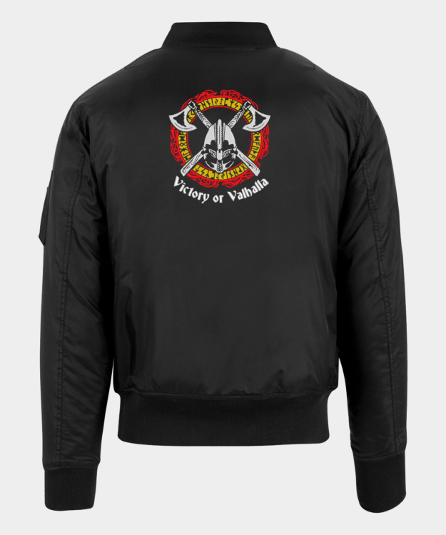 Victory or Valhalla hímzett bomberdzseki